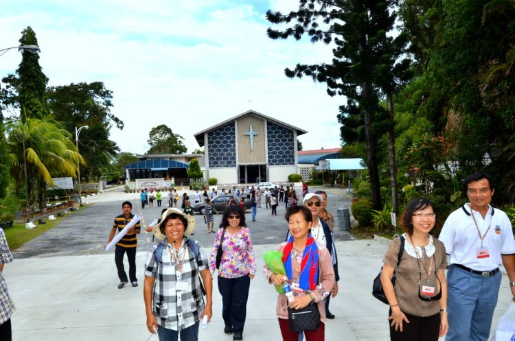 Climbing towards the school, convent, and the new Pastoral Centre