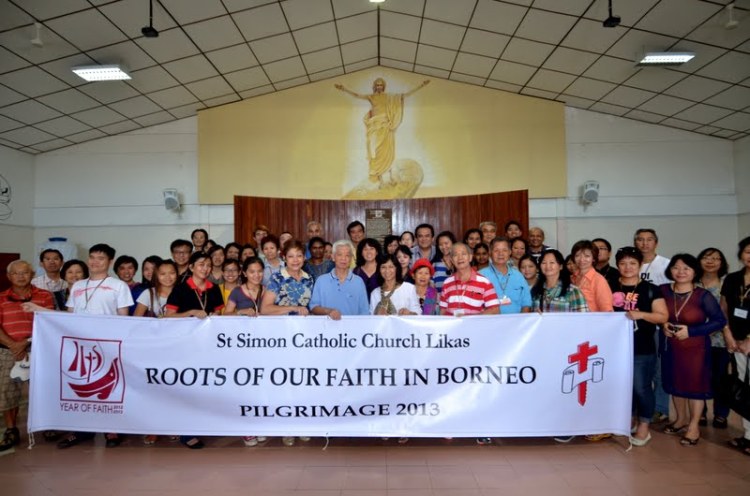 In St Peter Claver, Ranau, named after the Patron of Slaves, with Fr F Tsen