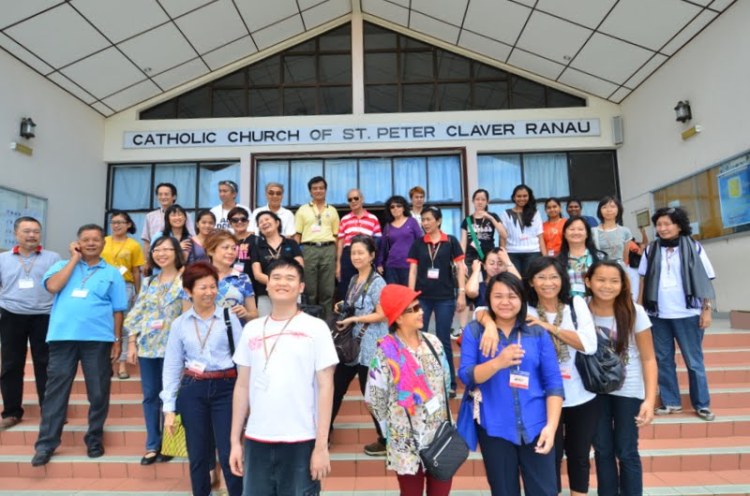 Happy and holy prilgrims at St Peter Claver Ranau