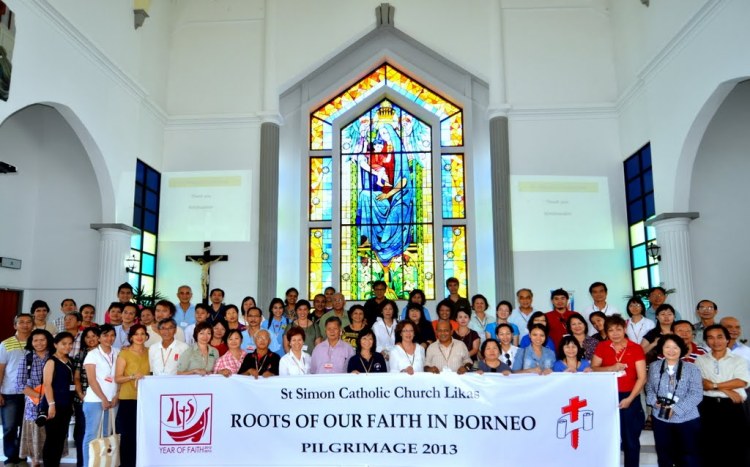 St Simon Pilgrims in St Aloysius Church Limbanak