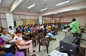 Some of the participants listening to Monsignor Bernard Paul at the discernment.
