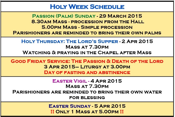 Please wait for image (above) to load for the parish's Holy Week schedule.