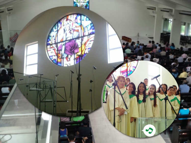 The newly-built choir loft in the Church.